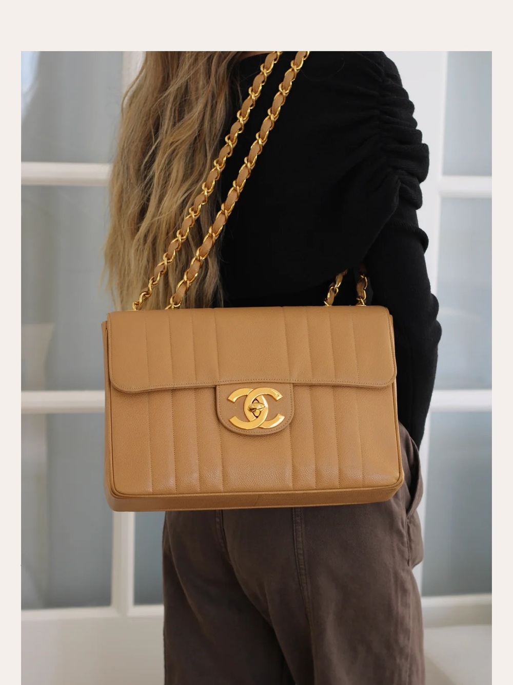 CHANEL Vintage Caviar Jumbo Flap Bag - Picture 14 of 14